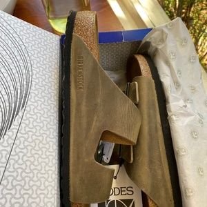 Birkenstock Arizona SFB oiled leather faded khaki